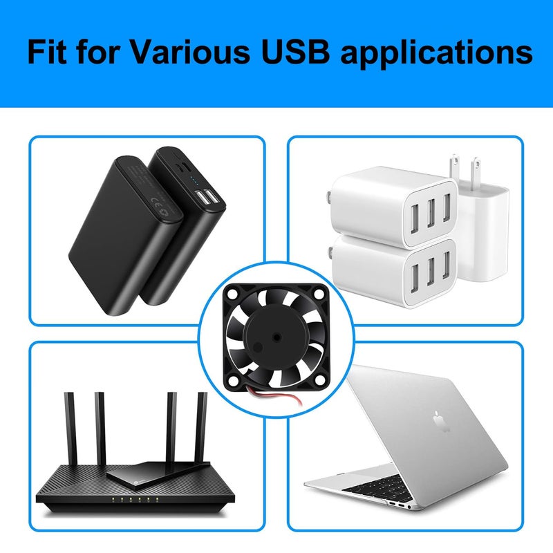 PLUSPOE 2-Pack 40mm x 10mm DC 12V Brushless Cooling Fan, 4010 Smart Fan for Computer case 3D Printer Humidifier and Other Small Appliances Series Repair Replacement - Image 2